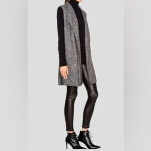 Vince Classic Straight Libe Long Vest Jacket - Cardigan.